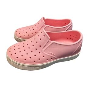 Native Miles Kids Pink Slip On Perforated Water Friendly Shoes C13